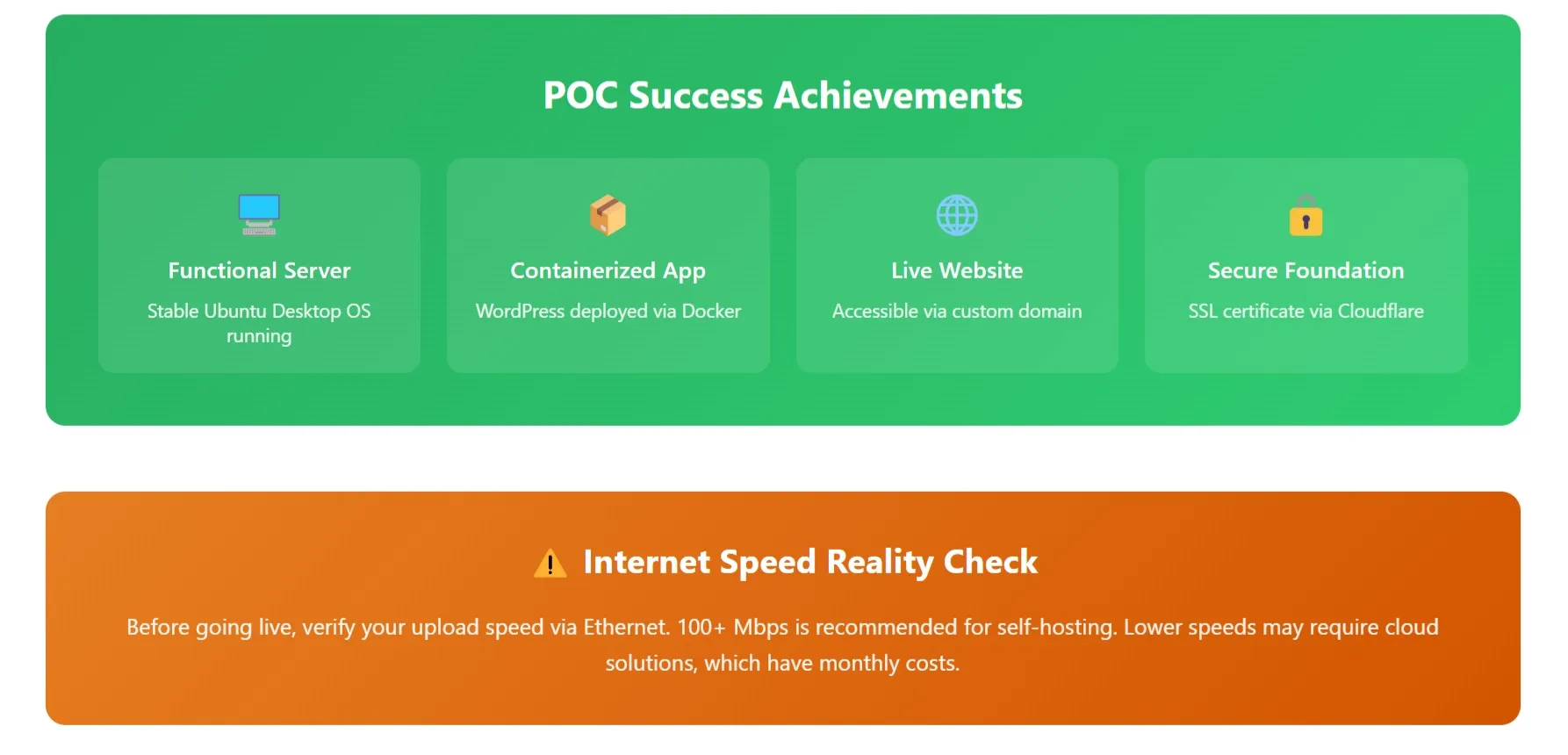 POC Success Metrics and Internet Speed Check